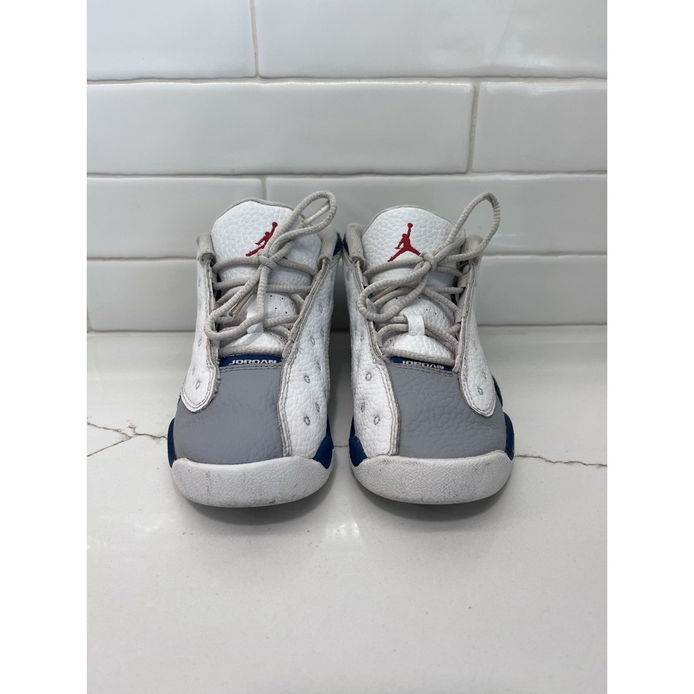 Jordan Air Jordan 13 Retro Kids Sneakers DJ3004-164 10C White/Gray/Blue Shoes - Picture 5 of 8